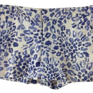 Loft Blue and White Shorts with Pockets